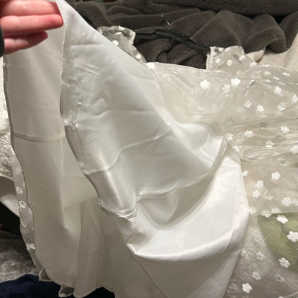 Lulu's White Puff Sleeve Wedding Dress - Picture 8 of 12